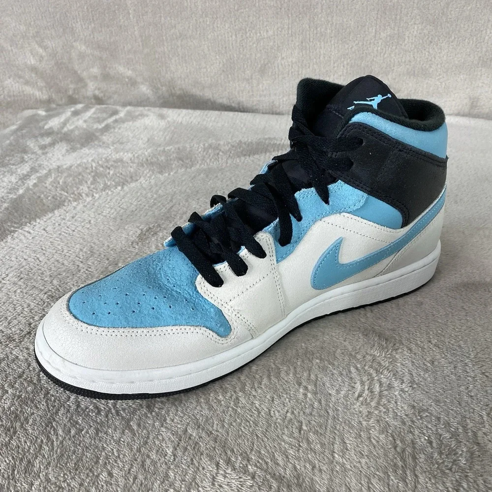 Jordan 1 Mid SE Shoes Mens Sneaker Size 12 Blue Chill Leather Basketball New